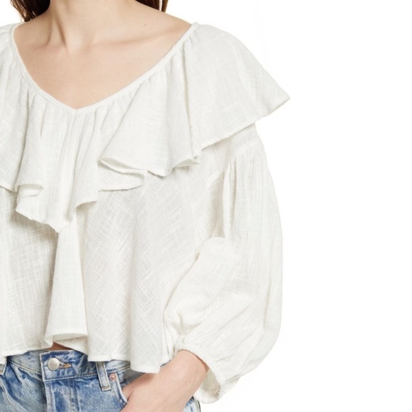 Free People Zuri Ruffle Blouse NWT - Picture 3 of 5